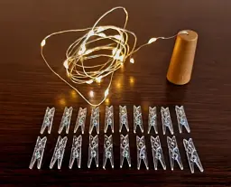 Гірлянда на прищіпках Xmas 20 Led Copper Bottle Warm White - мініатюра 3