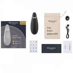 Лубрикант Womanizer Premium 2 + 50 мл - Инновационный клиторальный вакуумный стимулятор, 15х3.5 см чёрный - миниатюра 13