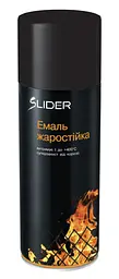 Фарба аерозольна емаль SLIDER жаростійка чорна 400мл - мініатюра 1