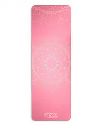 Килимок (мат) спортивний 4FIZJO замша 183 x 61 x 0.15 см для йоги та фітнесу Pink (P-5905973404419)