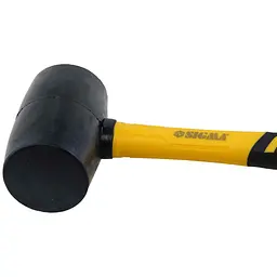 Киянка гумова Sigma 450 г фібергласова рукоятка. чорна (4317361) - мініатюра 3
