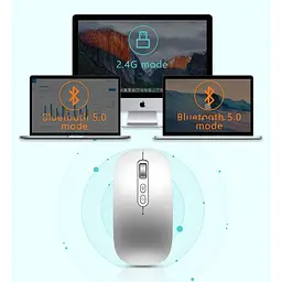 Інтелектуальна бездротова голосова миша AIMouse M108 Silver - мініатюра 7