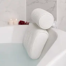М'яка ергономічна SPA-подушка для ванни з присосками та підтримкою голови і шиї, 30х36х10 біла KT9001301 - мініатюра 10