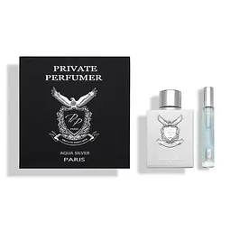 Набір чоловічої парфумерії Parfums Parour Private Perfumer Aqua Silver - 100 ml edp + 10 ml travel spray (NI10300)
