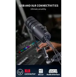 Професійний студійний конденсаторний мікрофон Jmary MCPW12 USB Black - мініатюра 11