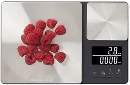 Ваги кухонні KitchenAid Measuring, з подвійною платформою, срібний (KQ909G) - мініатюра 2