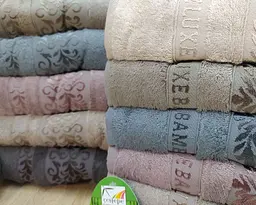 Набір турецьких махрових рушників Cestepe 50х90 6 штук + 70х140 6 штук Bamboo Ekol - мініатюра 2