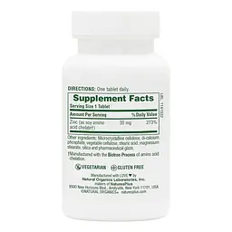 Вітаміни та мінерали Natures Plus Zinc 30 mg, 90 таблеток - мініатюра 2