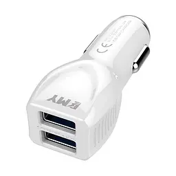 Автомобільний зарядний пристрій EMY MY112 2in1 АЗП з кабелем iPhone DC12-24V, 2.4 А, 5V/12W - мініатюра 3