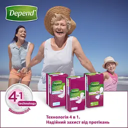 Урологічні прокладки Depend Normal 72 шт. (6 уп. х 12 шт.) - мініатюра 7