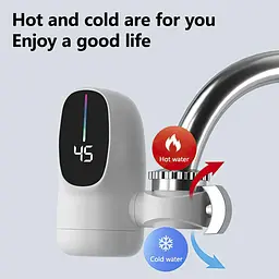 Водонагрівач проточний Water Heater ZSW-D03, 3000 Вт, білий, з LCD дисплеєм, підключення 1/2" - мініатюра 5