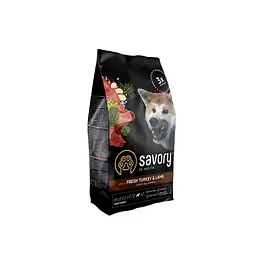 Сухий корм Savory Large Сейвори для собак великих порід, зі свіжим ягням та індичкою, 3 кг (арт.30235)