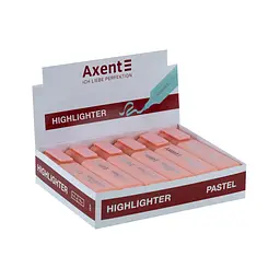 Маркер Axent Highlighter 2537-A, 1-5 мм клиноп. пастель рожевий (2537-24-A) - мініатюра 2
