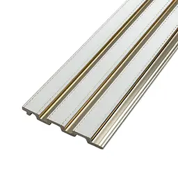 Рейка декоративна Sticker Wall PS 2900х115х12мм Під білу шкіру із золотом SW-00002130