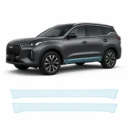 Антигравійна захисна бронеплівка за лекалами для Chery Tiggo 7 Pro Max (PHEV) I 2024- нижня зона кузова пороги