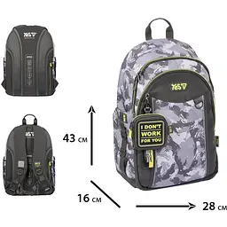 Шкільний рюкзак Yes TS-60L Grey (550405) - мініатюра 5