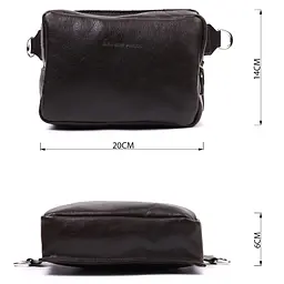 Чоловіча шкіряна сумка GRANDE PELLE 20,5х14,5х6,5 см sum0026532 - мініатюра 2