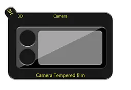 Захисне скло на камеру HD DK 3D Color Glass для Samsung Galaxy Z Flip3 5G F711 black - мініатюра 2