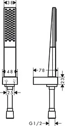 Душовий набір Hansgrohe Rainfinity 100 1Jet Porter 1.6 м 26856000, Хром - мініатюра 2