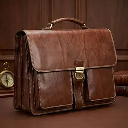 Чоловічий діловий портфель Tony Perotti Italico 8013/42 (90388) Коньячний - мініатюра 8