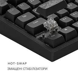 Ігрова клавиатура Dark Project ALU81 Terra Nostra ENG/UA (DPKB_NOSTRA_81_ANSI_BLACK_UA) - мініатюра 7