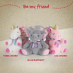 Плед Perletti Toys Tiara Unicorn з м'якою іграшкою 120x80 см рожевий/білий (P13071) - мініатюра 6