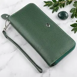 Жіночий клатч-гаманець ST Leather 18936 зелений - мініатюра 1