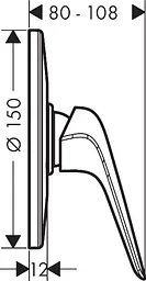 Змішувач Hansgrohe Novus 1jet прихованого монтажу для душу mini 71067000, Хром - мініатюра 2