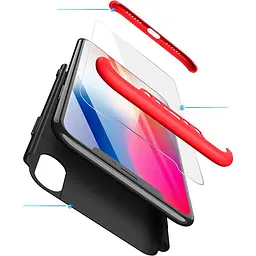 Чохол-накладка GKK 3 in 1 Hard PC Case Apple iPhone X Red/Black - мініатюра 2