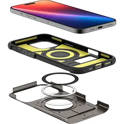 Оригінальний протиударний чохол Spigen Slim Armor (MagFit) MagSafe для iPhone 16 Pro Max Gunmetal ACS08033 - мініатюра 7