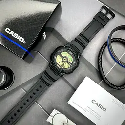 Чоловічий годинник Casio AE-1100W-1B Чорний ( AT1141-0284 ) - мініатюра 2