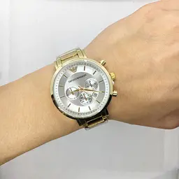 Наручний годинник чоловічий No Brand Emporio Armani Золотистий (IBW375YO) - мініатюра 5