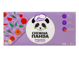 Паперові рушники Сніжна панда 2 шари 140 аркушів