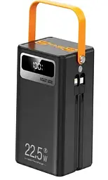 Зовнішній акумулятор Power Bank TUGII Y103 30000 mAh повербанк швидка зарядка LED-дисплей ліхтарик Чорний - мініатюра 2