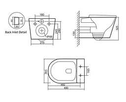 Унітаз підвісний Qtap Scorpio Ultra Quiet, з сидінням Slim Duroplast/ Soft-close/ Quick relase QT14332380ASW - мініатюра 8