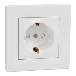 Розетка Schneider Electric ASFORA зі штор. біла (EPH2900221) - мініатюра 2