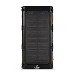Повербанк з сонячною панеллю 30000mAh Power Bank Kraft KPB-U1930HCSL Orange ліхтар, динамогенератор (43-00065)