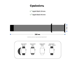 Ремінець ArmorStandart Nylon Band для Apple Watch 42 (Series 11-10)/41/40/38 Pine Green (ARM56842) - мініатюра 3