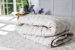 Ковдра Ecotton полуторна 140х205 см вовняна стьогана бязь бежевого кольору 20-1154 Beige (19172)
