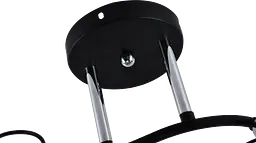Люстра декоративна V XA1259B/2 Black+Chrome на 2 плафони - мініатюра 3