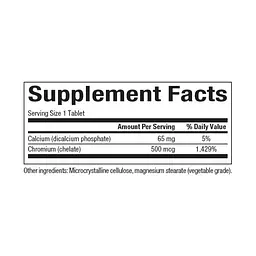 Хром 500 мкг Natural Factors (Chromium GTF Chelate) - 90 таблеток - мініатюра 2