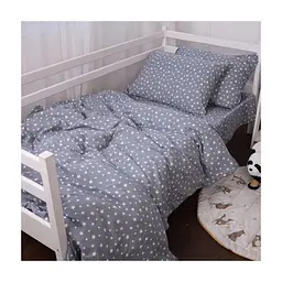 Постільна білизна MirSon 012 Grey Stars Фланель 175х210 Двоспальний (2200009653124) - мініатюра 6