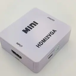 Конвертер адаптер з HDMI в VGA перехідник перетворювач із зовнішнім живленням для Т2 аналого-цифрове перетворення 1080P відео та аудіо UKC білий - мініатюра 6