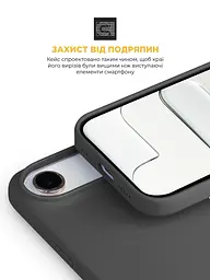 Силиконовый чехол с MagSafe для Apple iPhone 17 Air, ICON2 MagCase, черный, противоударный, панель с мягкой подкладкой, защита всего корпуса, поддержка беспроводной зарядки, совместим с защитными стеклами и пленками, ArmorStandart (ARM86250) - мініатюра 5