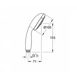 Ручний душ Grohe TEMPESTA 28261002, Хром - мініатюра 2