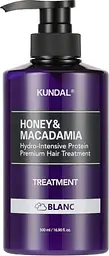 Кондиціонер для волосся "Бланк - ніжний аромат чистоти" 500 мл Kundal Honey & Macadamia Protein Hair Treatment Blanc - мініатюра 1