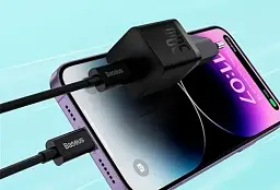 Мережевий зарядний пристрій Baseus GaN5S Fast Charger 1Type-C 30 W EU P10162504113-00 Black - мініатюра 4