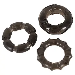 Набір із 3 ерекційних кілець із різними текстурами Orion Stretchy Cock Rings, 2.4 см
