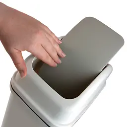 Відро для сміття MBM My Home з кришкою 15 л сіре (BIN-12 15L GRAY) - мініатюра 9