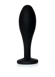Анальна пробка - Jewellery Silicone Black Plug M Clear - мініатюра 5